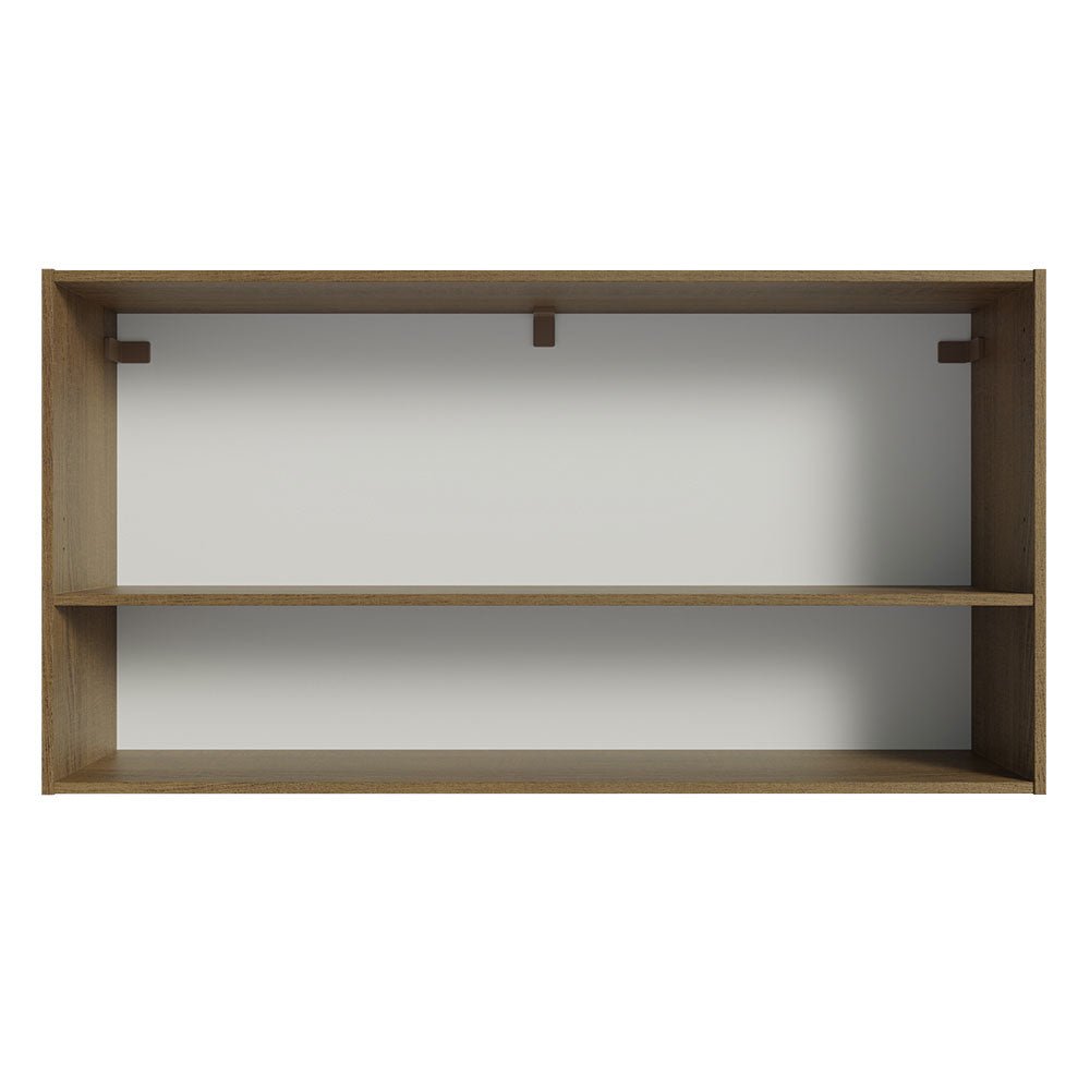 Mueble Superior de Cocina Emily Marron y Negro 105x55cm con Dos Entrepaños y con Dos Puertas - MUEBLES SUPERIORES DE COCINA | Bylmo