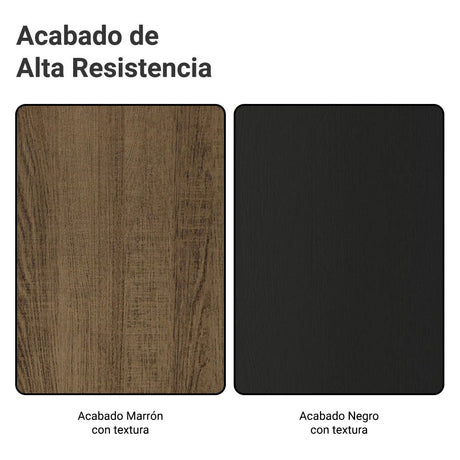 Mueble Superior de Cocina Emily Marron y Negro 105x55cm con Dos Entrepaños y con Dos Puertas - MUEBLES SUPERIORES DE COCINA | Bylmo