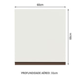 Mueble Superior de Cocina Reims Blanco 60x66cm con Dos Entrepaños y con Una Puerta - MUEBLES SUPERIORES DE COCINA | Bylmo