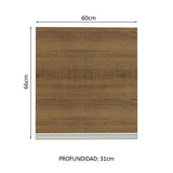 Mueble Superior de Cocina Glamy Marron 60x66cm con Dos Entrepaños y con Una Puerta - MUEBLES SUPERIORES DE COCINA | Bylmo