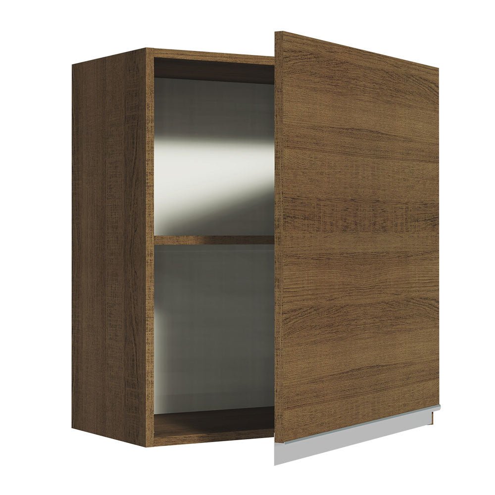 Mueble Superior de Cocina Glamy Marron 60x66cm con Dos Entrepaños y con Una Puerta - MUEBLES SUPERIORES DE COCINA | Bylmo