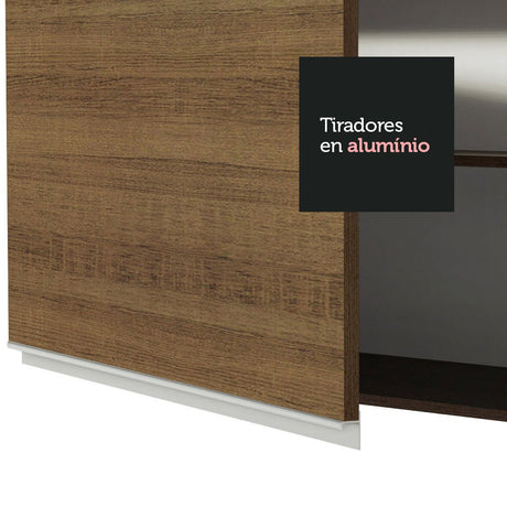 Mueble Superior de Cocina Glamy Marron 60x66cm con Dos Entrepaños y con Una Puerta - MUEBLES SUPERIORES DE COCINA | Bylmo
