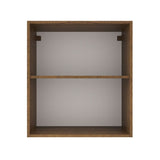 Mueble Superior de Cocina Agata Marron y Blanco 60x66cm con Dos Entrepaños y con Una Puerta - MUEBLES SUPERIORES DE COCINA | Bylmo