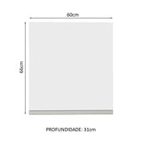 Mueble Superior de Cocina Glamy Marron y Blanco 60x66cm con Dos Entrepaños y con Una Puerta - MUEBLES SUPERIORES DE COCINA | Bylmo