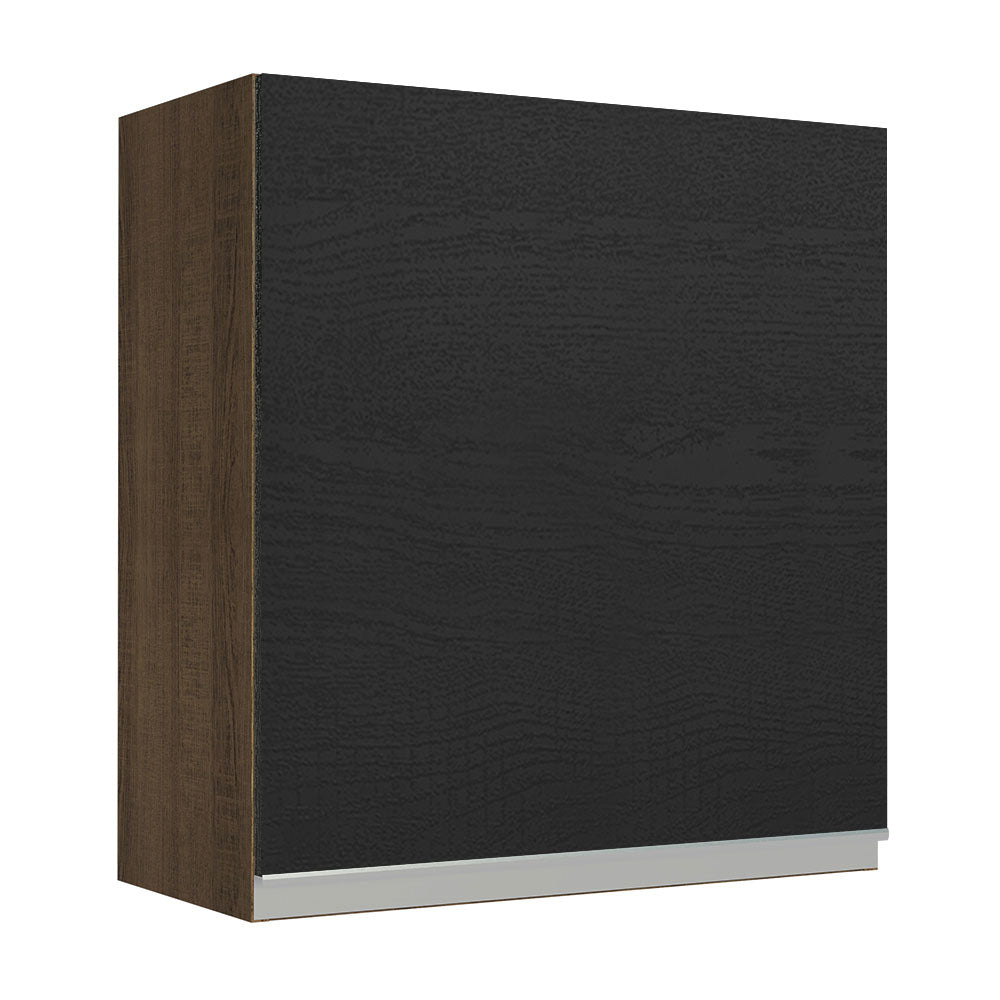Mueble Superior de Cocina Glamy Marron y Negro 60x66cm con Dos Entrepaños y con Una Puerta - MUEBLES SUPERIORES DE COCINA | Bylmo