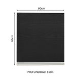 Mueble Superior de Cocina Glamy Marron y Negro 60x66cm con Dos Entrepaños y con Una Puerta - MUEBLES SUPERIORES DE COCINA | Bylmo