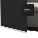 Mueble Superior de Cocina Glamy Marron y Negro 60x66cm con Dos Entrepaños y con Una Puerta - MUEBLES SUPERIORES DE COCINA | Bylmo