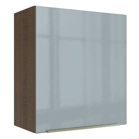 Mueble Superior de Cocina Lux Marron y Gris 60x66cm con Dos Entrepaños y con Una Puerta - MUEBLES SUPERIORES DE COCINA | Bylmo