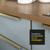 Mueble Superior de Cocina Lux Marron y Gris 60x66cm con Dos Entrepaños y con Una Puerta - MUEBLES SUPERIORES DE COCINA | Bylmo