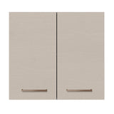 Mueble Superior de Cocina Agata Marron y Crema 70x66cm con Dos Entrepaños y con Dos Puertas - MUEBLES SUPERIORES DE COCINA | Bylmo