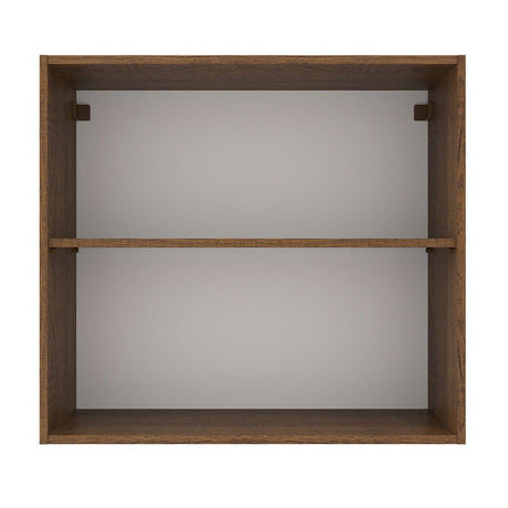 Mueble Superior de Cocina Agata Marron y Crema 70x66cm con Dos Entrepaños y con Dos Puertas - MUEBLES SUPERIORES DE COCINA | Bylmo