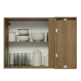 Mueble Superior de Cocina Glamy Marron 94x66cm con Dos Entrepaños y con Una Puerta - MUEBLES SUPERIORES DE COCINA | Bylmo