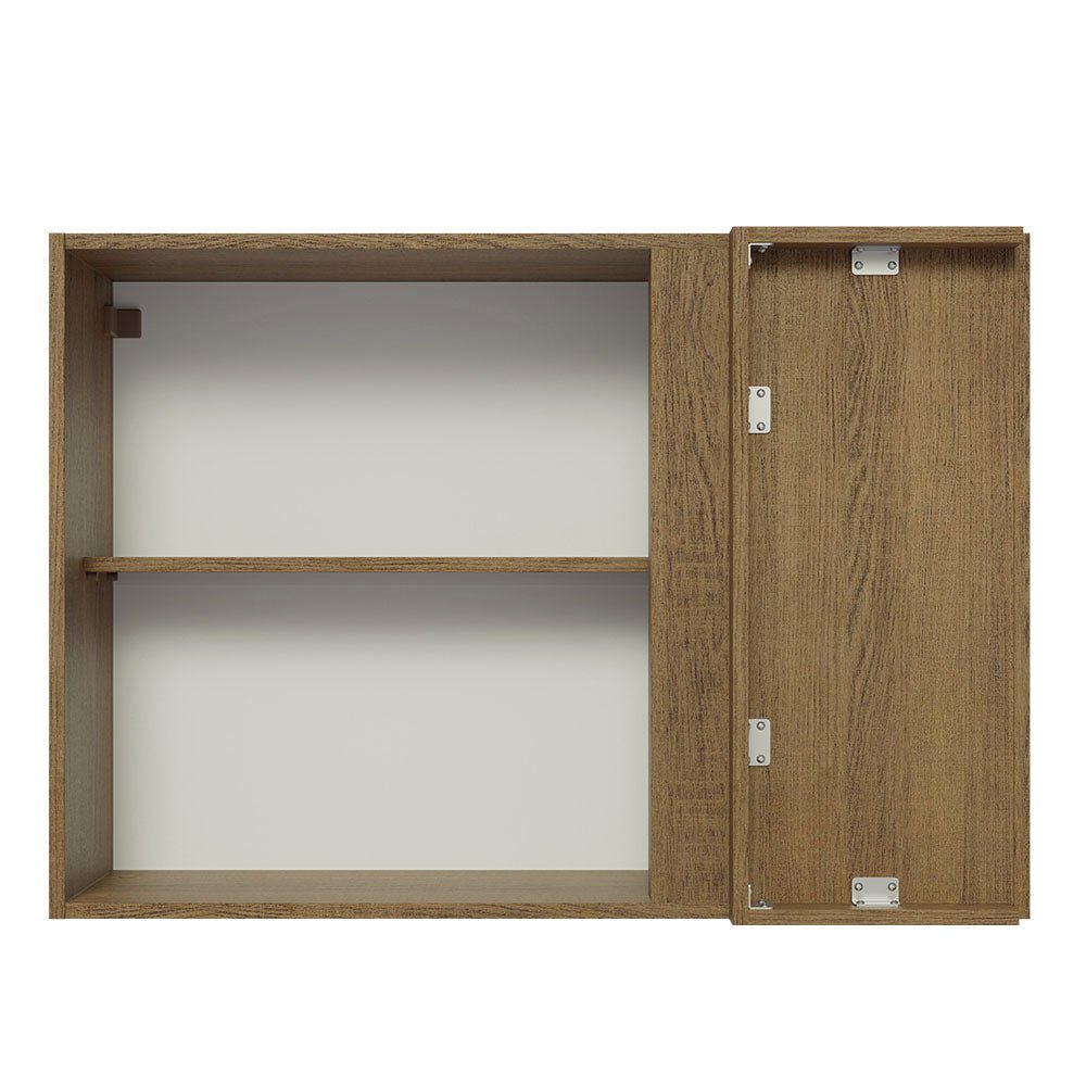 Mueble Superior de Cocina Glamy Marron 94x66cm con Dos Entrepaños y con Una Puerta - MUEBLES SUPERIORES DE COCINA | Bylmo