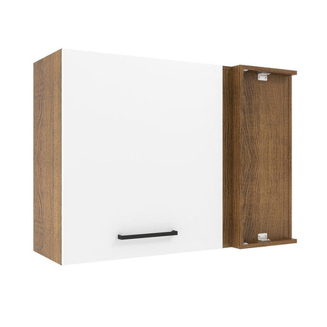 Mueble Superior de Cocina Agata Marron y Blanco 94x66cm con Dos Entrepaños y con Una Puerta - MUEBLES SUPERIORES DE COCINA | Bylmo