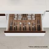 Set X 2 Muebles Inferiores de Cocina Reims Blanco 190x83cm con Mesón de Madera Aglomerada MPD y sin Estufa - MUEBLES INFERIORES DE COCINA | Bylmo
