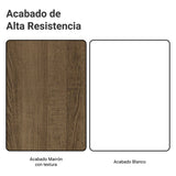 Cocina Integral Esquinero Modular Agata Marron y Blanco 459x225cm sin Mesón sin Estufa con Tres Cajones y con Veintisiete Entrepaños - COCINAS | Bylmo