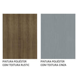Cocina Integral Modular Emilly Marron y Gris 105x186cm con Mesón de Madera Aglomerada Mdp sin Estufa con Un Cajón y con Cinco Entrepaños - COCINAS | Bylmo