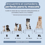 Comedero Ekopet Negro 38x8cm con Dos Tazones y para Mascotas Pequeñas - COMEDEROS PARA MASCOTAS | Bylmo