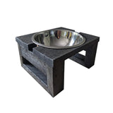 Comedero Ekopet Negro 23x12cm con un Tazón y para Mascotas Pequeñas - COMEDEROS PARA MASCOTAS | Bylmo