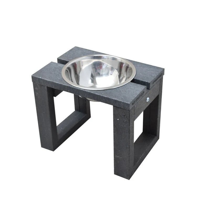 Comedero Ekopet Negro 26x22cm con un Tazón y para Perro Mediano - COMEDEROS PARA MASCOTAS | Bylmo
