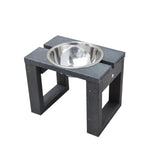 Comedero Ekopet Negro 26x22cm con un Tazón y para Perro Mediano - COMEDEROS PARA MASCOTAS | Bylmo