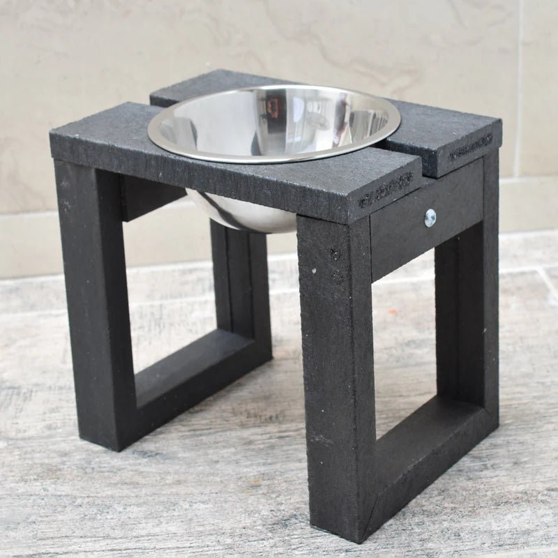 Comedero Ekopet Negro 26x22cm con un Tazón y para Perro Mediano - COMEDEROS PARA MASCOTAS | Bylmo
