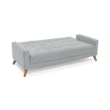 Sofá Cama Sahara Plata 206x82cm De Tres Puestos Reclinable y con Apoya Brazos - SOFAS Y POLTRONAS | Bylmo