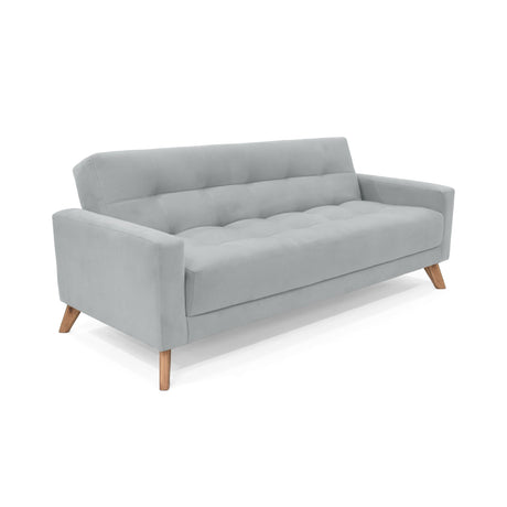 Sofá Cama Sahara Plata 206x82cm De Tres Puestos Reclinable y con Apoya Brazos - SOFAS Y POLTRONAS | Bylmo
