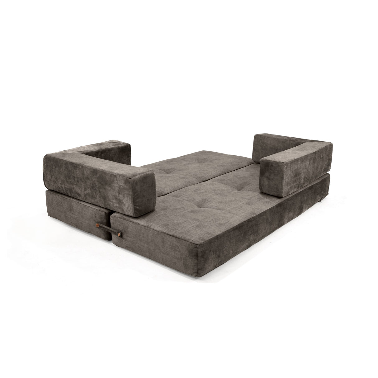 Sofá Cama Nablus Taupe 196x68cm De Tres Puestos y con Apoya Brazos - SOFAS Y POLTRONAS | Bylmo