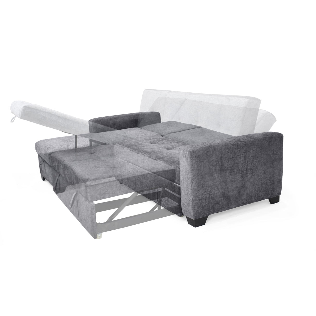 Sofá en L Atlas Gris 220x92cm De Tres Puestos Reclinable con Almacenamiento Derecho y con Apoya Brazos