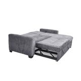 Sofá en L Atlas Gris 220x92cm De Tres Puestos Reclinable con Almacenamiento Izquierdo y con Apoya Brazos