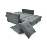 Sala Torino Gris y Blanco Natural 147x87cm con Sofacama Poltrona y Mesa de Centro - SOFAS Y POLTRONAS | Bylmo