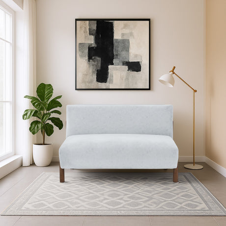 Sofá Dubi Plata 123x73cm De Dos Puestos y sin Apoya Brazos - SOFAS Y POLTRONAS | Bylmo