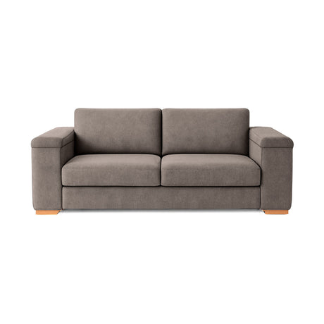Sofá Montenegro Taupe 207x82cm De Tres Puestos y con Apoya Brazos - SOFAS Y POLTRONAS | Bylmo