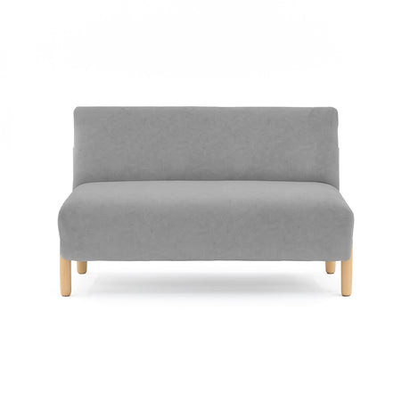 Sofá Dubi Gris 123x73cm De Dos Puestos y sin Apoya Brazos - SOFAS Y POLTRONAS | Bylmo