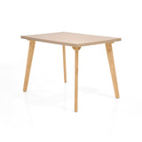 Set Comedor Lugo Matiz Oasis 110x76cm Cuadrado de Cuatro Puestos con Cuatro Sillas Noto Gris - COMEDORES | Bylmo
