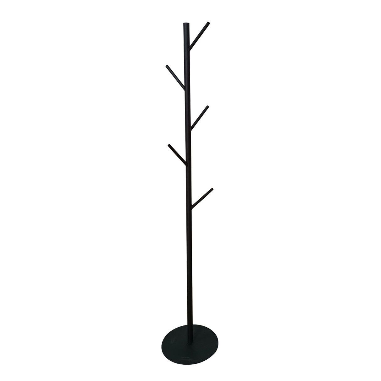 Perchero Metálico de Piso Negro Clásico 28x150 cm con Cinco Ganchos - PERCHEROS | Bylmo