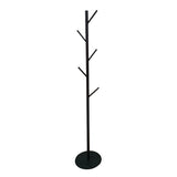 Perchero Metálico de Piso Negro Clásico 28x150 cm con Cinco Ganchos - PERCHEROS | Bylmo