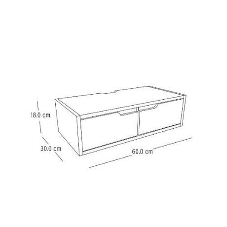 Repisa Innova Blanco 60x18cm con Un Cajón