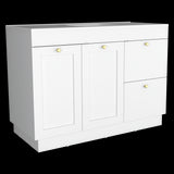 Mueble para Lavamanos Baluarte Blanco 121.9x86.3cm Individual con Lavamanos Empotrado y con Cuatro Puertas - MUEBLES PARA LAVAMANOS | Bylmo