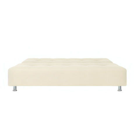 Sofá Cama Milan Marfil 180x30cm de Tres Puestos Reclinable Con Tapizado Acolchado y Antifluido - SOFAS Y POLTRONAS | Bylmo
