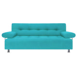 Sofá Cama Milan Turquesa 180x30cm de Tres Puestos Reclinable Con Tapizado Acolchado y Antifluido - SOFAS Y POLTRONAS | Bylmo