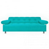 Sofá Cama Milan Turquesa 180x30cm de Tres Puestos Reclinable Con Tapizado Acolchado y Antifluido - SOFAS Y POLTRONAS | Bylmo