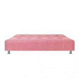 Sofá Cama Milan Rosado 180x30cm de Tres Puestos Reclinable Con Tapizado Acolchado y Antifluido - SOFAS Y POLTRONAS | Bylmo