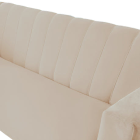 Sofá Cama Split beige 200x30cm de Tres Puestos Reclinable Con Tapizado Acolchado y Antifluido - SOFAS Y POLTRONAS | Bylmo