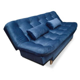 Sofá Cama Magic Petróleo 180x30cm de Tres Puestos Reclinable Con Tapizado Acolchado y Antifluido - SOFAS Y POLTRONAS | Bylmo