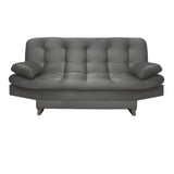 Sofá Cama Magic Plomo 180x30cm de Tres Puestos Reclinable Con Tapizado Acolchado y Antifluido - SOFAS Y POLTRONAS | Bylmo