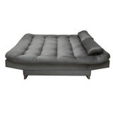 Sofá Cama Magic Plomo 180x30cm de Tres Puestos Reclinable Con Tapizado Acolchado y Antifluido - SOFAS Y POLTRONAS | Bylmo