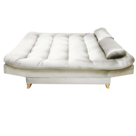 Sofá Cama Magic Marfil 180x30cm de Tres Puestos Reclinable Con Tapizado Acolchado y Antifluido - SOFAS Y POLTRONAS | Bylmo