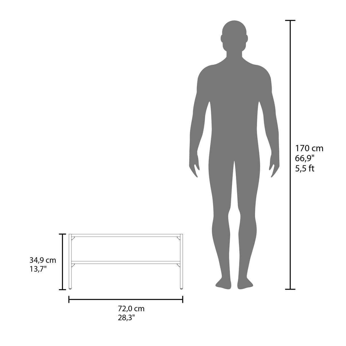 Zapatero Silpa Fresno 72x34.9cm Horizontal de Dos Niveles para Seis Zapatos - ZAPATEROS | Bylmo